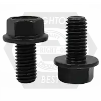 1/2"-13 x 2 3/4" Flange Screws (Frame Bolts), Indent Hex Head, Grade 8, Black Phosphate & Oil, Partial Thread, Coarse (UNC), Qty 175 Best Price