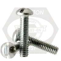 1/2"-13 x 1 1/4" Machine Screws, Slotted Round Head, Zinc Cr+3, Full Thread, Qty 400 Crafted