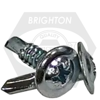 One Day Deal 12-14 x 1 1/2" Proferred Self-Drilling Screws, Unslotted Indent Hex Washer Head HWH, 3 Point BSD, Zinc Cr+3, Qty 2500
