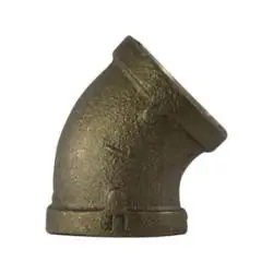 ANDERSON METALS 738107-16 45 deg Elbow, 1-in FPT x 1-in FPT, Bronze Today Only