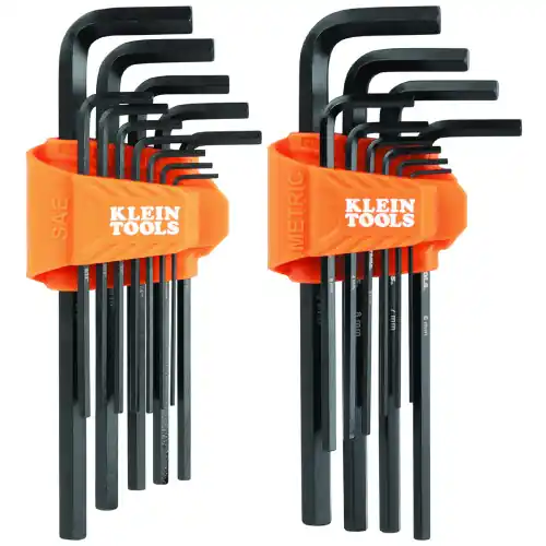 Klein Tools LS22 L-Style Long Hex Key Set, SAE and Metric, 22-Piece Buy Direct
