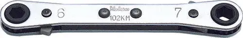 Latest Ko-ken 102KM-10X12 Ratcheting Ring Wrench 10x12mm 6 point Length 141mm Reversible