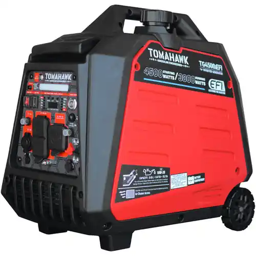 Tomahawk TG4500iEFI 4500 Max Watt Inverter Gas Powered Portable Generator, EFI, CO Sensor Popular