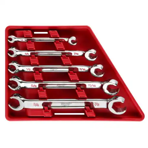 Same Day Shipping Milwaukee Tool 48-22-9470 5pc Double End Flare Nut Wrench Set - SAE
