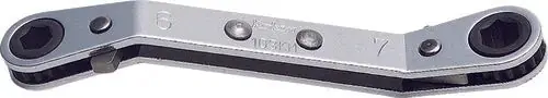 Ko-ken 103KM-6X7 Ratcheting Ring Wrench 6x7mm 6 point Length 108mm Reversible Reduced Price