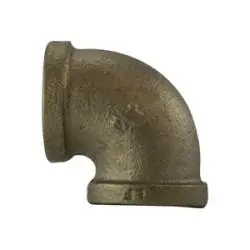 ANDERSON METALS 738100-32 90 deg Elbow, 2-in FPT x 2-in FPT, Bronze Clearance