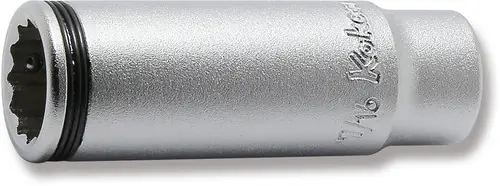 Hassle-Free Returns Ko-ken 2355A-9/16 1/4" Sq. Drive 12-Point SAE Deep Nut Grip Socket in 9/16