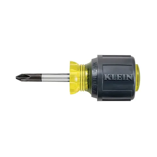 Klein Tools 603-1 Stubby Screwdriver, 2 Phillips, 1-1/2-Inch Round Shank Free Returns