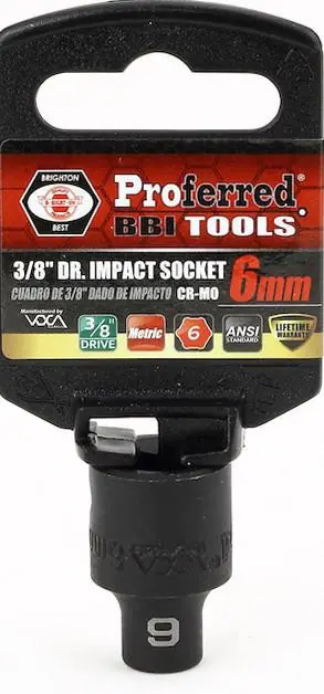 17 mm Impact 6 Point Impact 3/8" Drive Metric Socket, Qty 1 Place Order