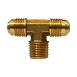 Factory Price ANDERSON METALS 04045-0612 Branch Tee, 3/8-in SAE 45 deg Male Flared x 3/8-in SAE 45 deg Male Flared x 3/4-in MNPT, Brass