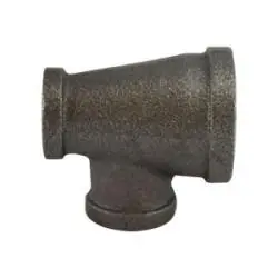 Midland Metal 65302 Reducing Tee, 2 in FPT x 1-1/4 in FPT x 1-1/4 in FPT, Iron, Black, 150 lb Cheap