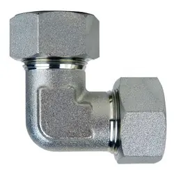 Shop Now Midland Metal D2500-L10-L10 90-deg Elbow with Cutting Ring and Nut, L10 Metric Bite Type x L10 Metric Bite Type