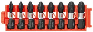 Limited Offer Bosch CCSPHV108 8 pc. Impact Tough Phillips 1 In. Insert Bits with Clip for Custom Case System (8 Pack)
