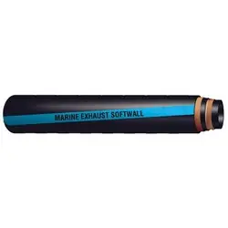 Genuine Buchanan Rubber MXS Series MXS-175 Marine Exhaust Softwall Hose, 100 ft L, Rubber Tube, Black/Blue
