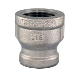 Midland Metal 63445MS SP-114 Reducing Coupling, 1-1/4-in Female NPT x 3/4-in Female NPT, 316 Stainless Steel Best Choice