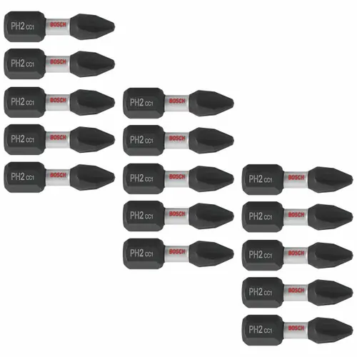 Sale Bosch ITDPH2115 15 pc. Driven 1 In. Impact Phillips 2 Insert Bits (15 Pack)