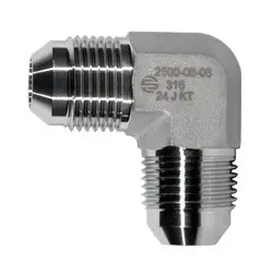 Sale STAINLESS ADAPTERS SS2500-20-20 90-deg Union Elbow, 1-1/4-in Male JIC x 1-1/4-in Male JIC, Stainless Steel