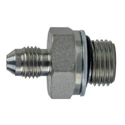 Must Have Midland Metal 7001-08-16 Straight Adapter, 1/2-in Male JIC x M16 Male Metric ORR, Steel