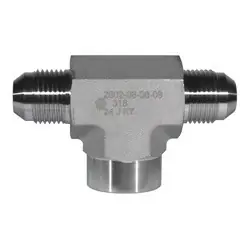 STAINLESS ADAPTERS SS2602-02-02-02 Female Branch Tee, 1/8-in Male JIC x 1/8-in Male JIC x 1/8-in Female NPTF Luxury
