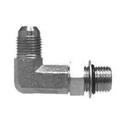 Midland Metal 6801LNWO68 90-deg Long Elbow, 3/8-in Male JIC x 1/2-in Male Adjustable O-Ring Boss, Steel Price Cut