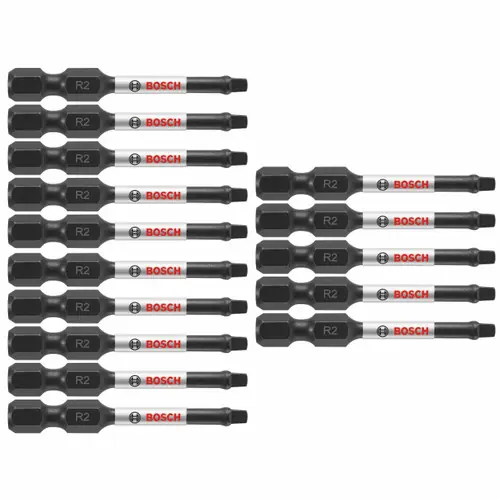 Bosch ITSQ2215 15 pc. Impact Tough 2 In. Square 2 Power Bits (15 Pack) Special Offer