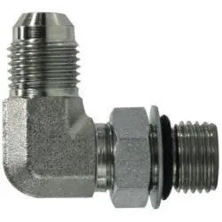 Midland Metal 6801NWO2012 90-deg Elbow, 1-1/4-in Male JIC x 3/4-in Male Adjustable O-Ring Boss, Steel Professional Grade