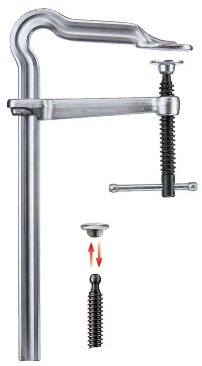 Limited Offer Bessey RSC-24 Clamp, anti-vibration, Omega bend style, 24 In. x 4.75 In., 1100 lb, 5 Pack