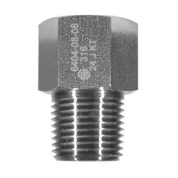 STAINLESS ADAPTERS SS6404-32-32 Adapter, 2-in Female O-Ring Boss x 2-in Male NPTF, Stainless Steel Reduced Price