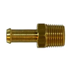 Midland Metal 32382G Single Barb Male Fuel Adapter, 3/8-in Single Barb x 3/8-in Male NPTF, Brass Express Delivery