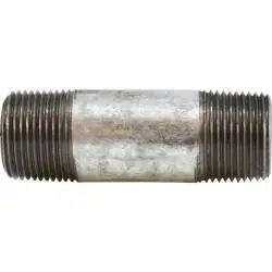 Fan Favorite Midland Metal 58084 Pipe Nipple, 3/4 in MPT x 3/4 in MPT, 3 in L, Steel, Galvanized, SCH 80 Schedule