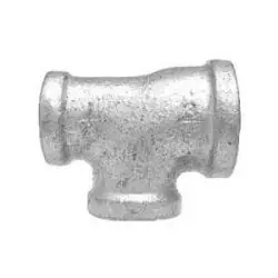 Midland Metal 64296 Reducing Tee, 1 in FPT x 3/4 in FPT x 3/4 in FPT, Iron, Galvanized, 150 lb Flash Sale