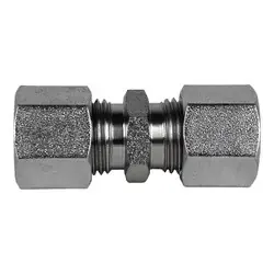 Midland Metal D2403-S10-S06 Straight Union, S10 Metric Bite Type x S06 Metric Bite Type, Steel Markdown