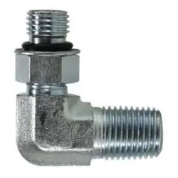 Midland Metal 6806NWO68 90-deg Elbow, 3/8-in Male Adjustable O-Ring Boss x 1/2-in Male NPTF, Steel Big Sale