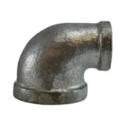 Midland Metal 64139 90 deg Reducing Elbow, 2 in FPT x 3/4 in FPT, Iron, Galvanized, 150 lb Place Order