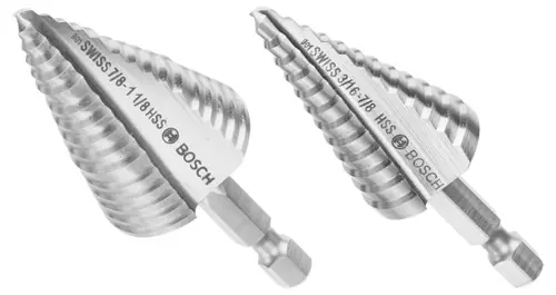Bosch IMSDC002 2 pc. High-Speed Steel Impact Tough Turbo Step Drill Bit Set (2 Pack) Buy Online