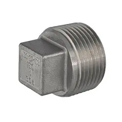 In Demand Midland Metal 62671MS SP-114 Solid Square Head Plug, 1/4-in Male NPT, 304 Stainless Steel