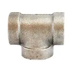 Midland Metal 68252 Tee, 3/8 in FPT x 3/8 in FPT x 3/8 in FPT, Iron, Galvanized, XH Schedule, 300 lb Instant Buy