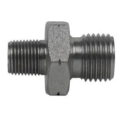 Last Chance Midland Metal 9020-06-04 Adapter, 3/8-in Male BSPP x 1/4-in Male BSPT, Steel