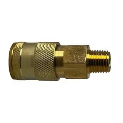 Midland Metal 28579BS Universal Male Coupler, 1/4-in Body, 1/4-in Male NPT, Brass/Steel Hot Picks