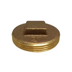 Buy Direct Midland Metal 970297 Raised Square Head Cleanout Plug, 3/4 in MIP, Brass