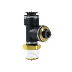 CHAMPION BRASS 271PPSCDOT-84D D.O.T. Reducing Male Run Tee, 1/2-in Push-to-Connect x 1/2-in Male NPT x 1/4-in Push-to-Connect Clearance