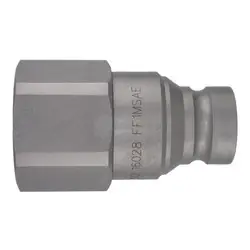 Genuine Midland Metal FF Series FF38MSAE Flat Face SAE O-Ring Plug, 3/8-in Body x 3/8-in Female O-Ring Boss, Steel