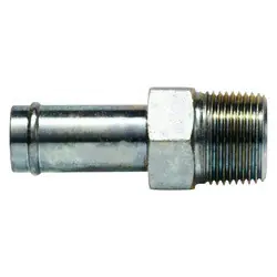 Authentic Midland Metal 440452 Beaded Insert Adapter, 5/16-in Hose Barb x 1/8-in Male NPTF, Steel