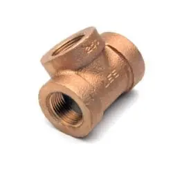 Weekend Sale Midland Metal 82106-120812 Pipe Tee, 3/4 in FPT x 1/2 in FPT x 3/4 in FPT, Bronze