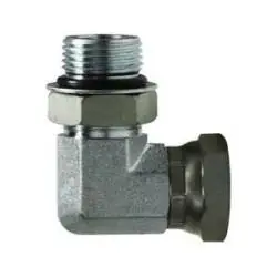 Buchanan Rubber 6901NWO1412 90-deg Swivel Elbow, 7/8-in Male Adjustable O-Ring Boss Swivel x 3/4-in Female NPSM Swivel, Steel Certified