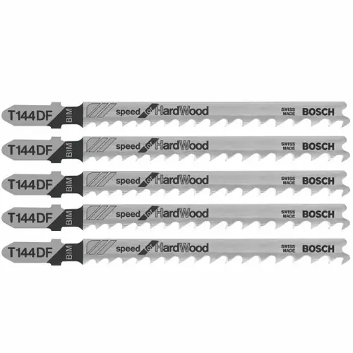 Express Delivery Bosch T144DF 5 pc. 4 In. 6 TPI Speed for Hardwood T-Shank Jig Saw Blades (5 Pack)