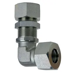 Midland Metal D2701-LN-S14-S14 Bulkhead Union 90-deg Elbow, S14 Metric Bite Type x S14 Metric Bite Type, Steel One Day Deal