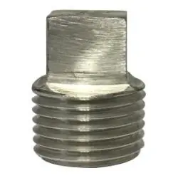 Midland Metal 63653B1 Barstock Square Head Plug, 1/2 in MPT, Stainless Steel, 1000/3000 lb One Day Deal