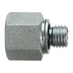 Instant Buy Midland Metal 7045410 Adapter, 1/4-in Female NPTF x M10 Male Metric, Steel