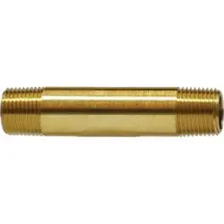 Sale Midland Metal 28477 Long Pipe Nipple, 1/4-in Male NPTF x 1/4-in Male NPTF, 2-3/4-in Length, Brass